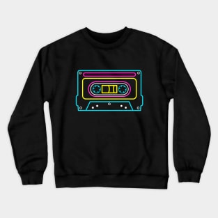 CASSETTE NEON - 90s music collector Crewneck Sweatshirt